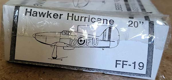 Hawker Hurricane 20' FF-19 Model Kit