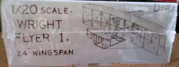 Wright Flyer 1 1/2C 24" wing D-10 Model Kit